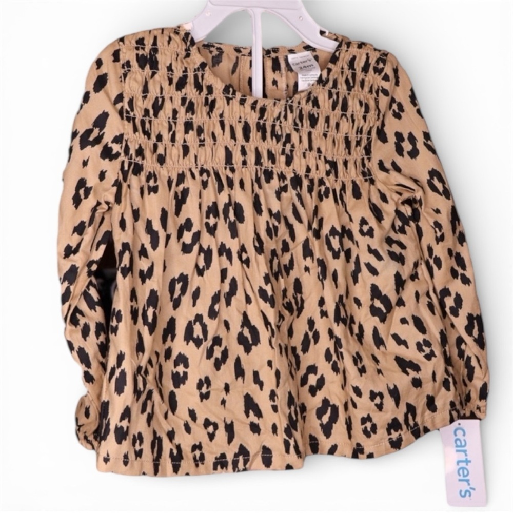 Carter’s girls 24m leopard print top​​ NWT​